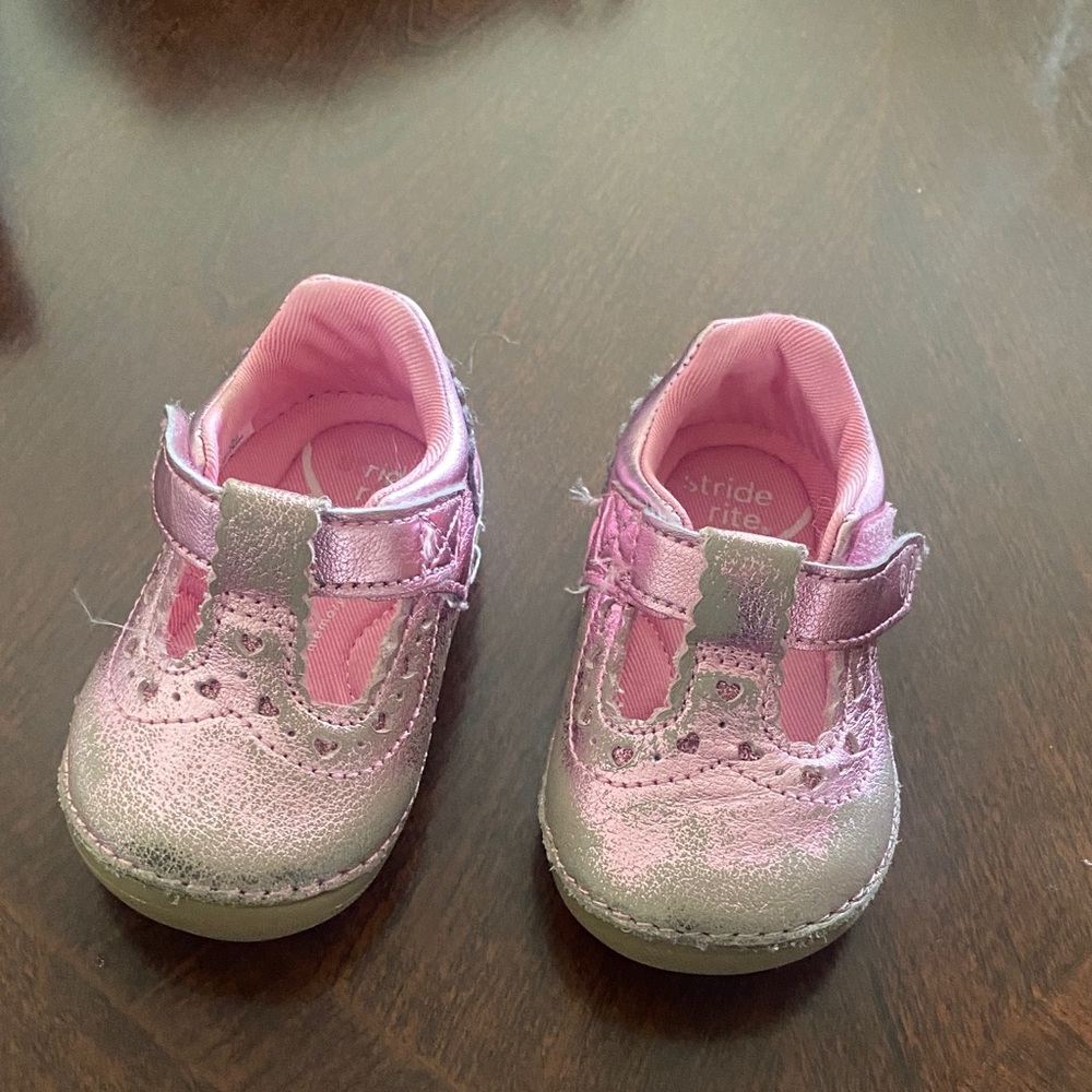 Stride Rite Sparkly Pink Baby Shoes